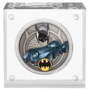 Batman Batmobile Collectible Coin known as the 1989 Batmobile from the movie.